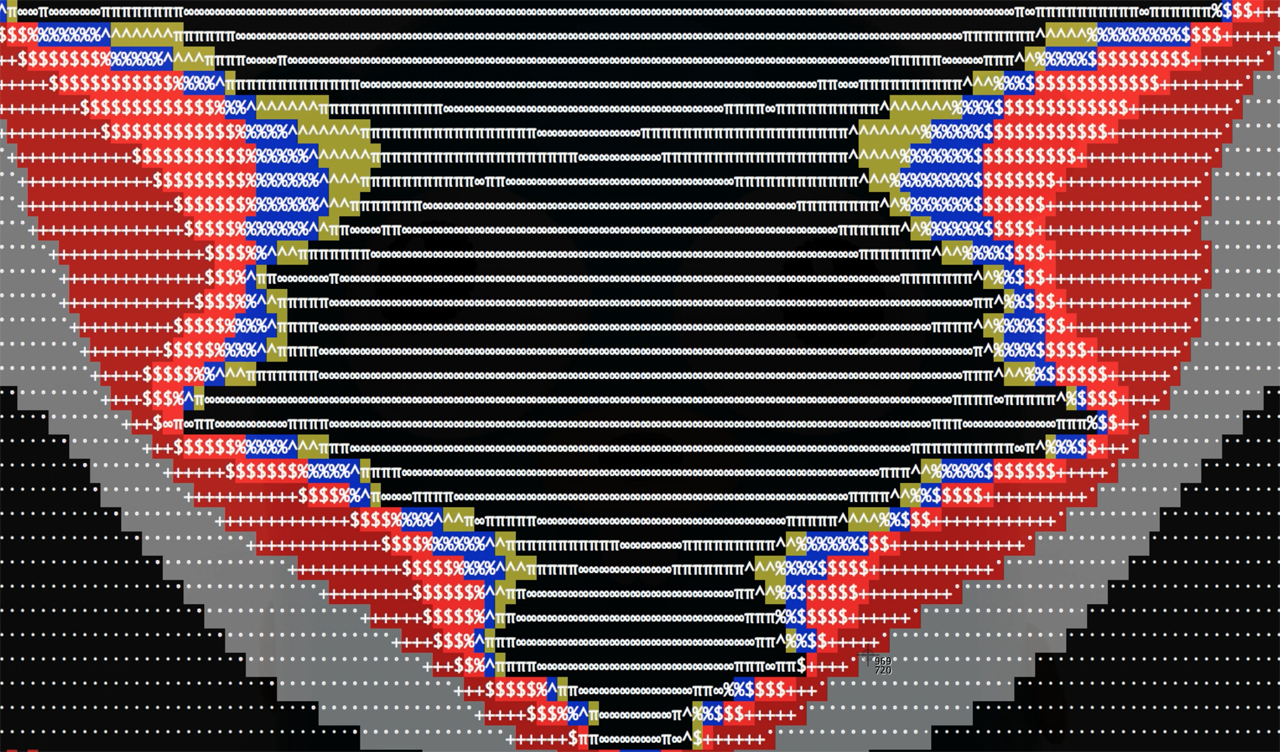 ASCII terminal mandelbrot fractal renderer in Go